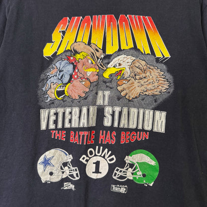 90's Showdown Philadelphia Eagles vs Dallas Cowboys Salem NFL  T-Shirt Sz L (B1606)