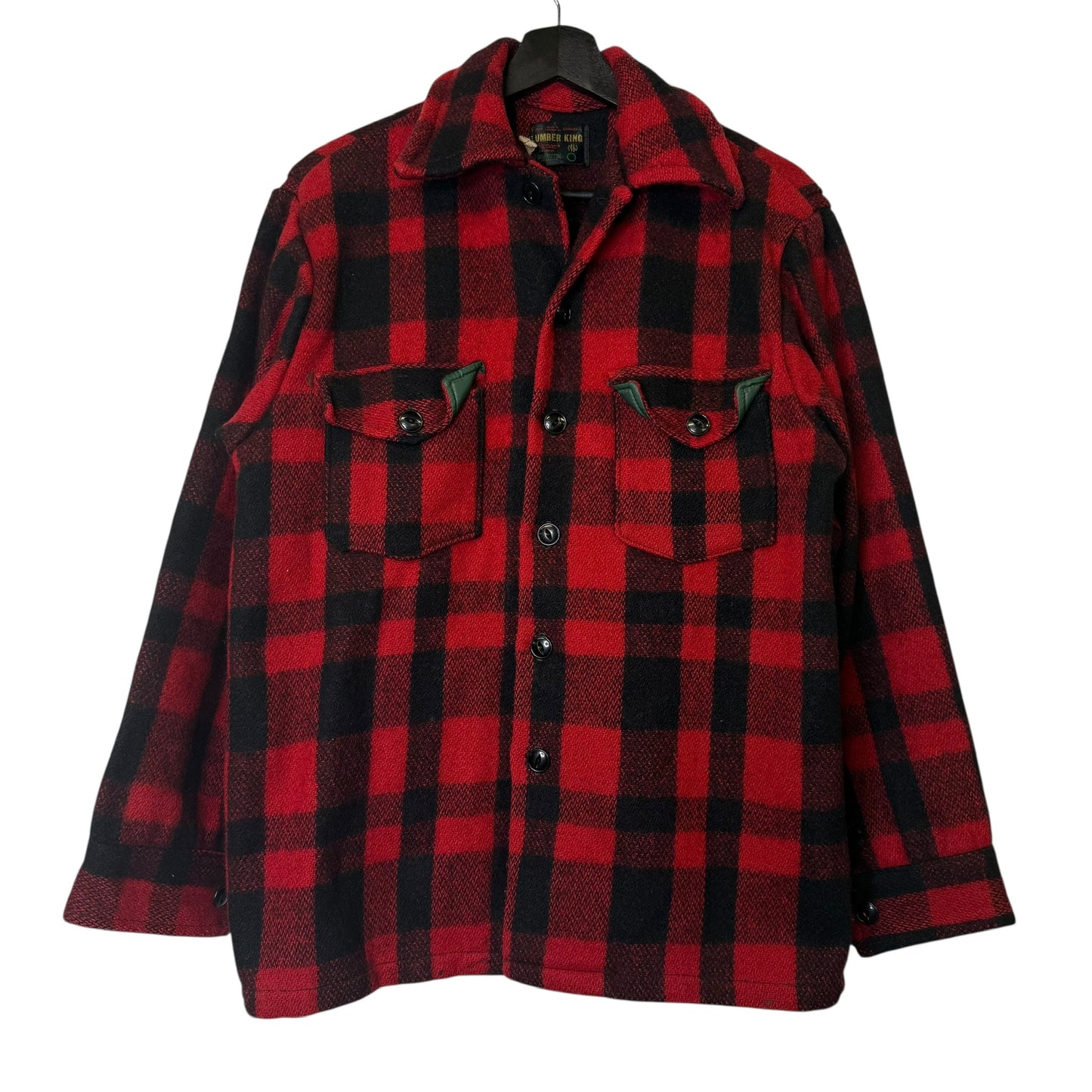 70's Plaid Lumber King Jacket Sz L (B1777)