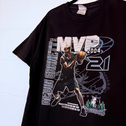 2004 Kevin Garnett Minnesota Timberwolves NBA T-Shirt Sz XL (B2330)