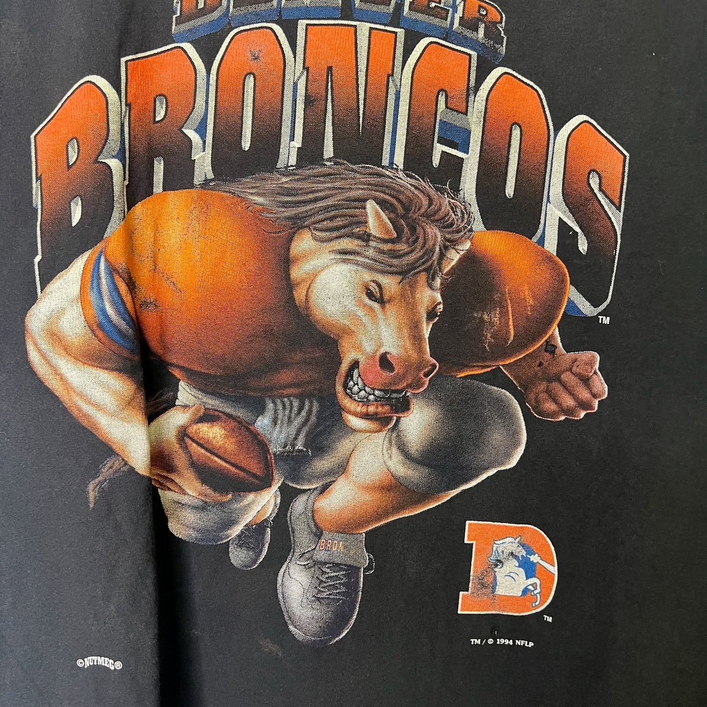1994 Denver Broncos Nutmeg NFL T-shirt Sz XL (B2430)