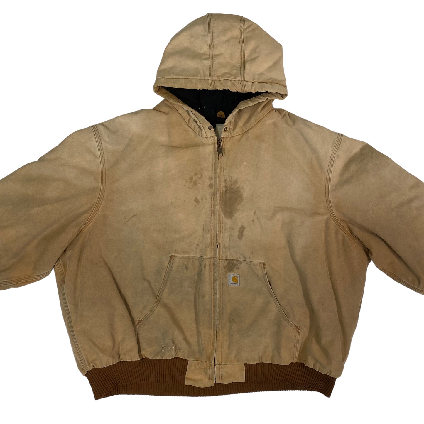 Carhartt Hooded Jacket Tan Sz XL (A2459)