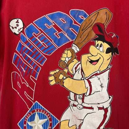 1994 Fred Flintstones Texas Rangers T-shirt Sz L (7276)