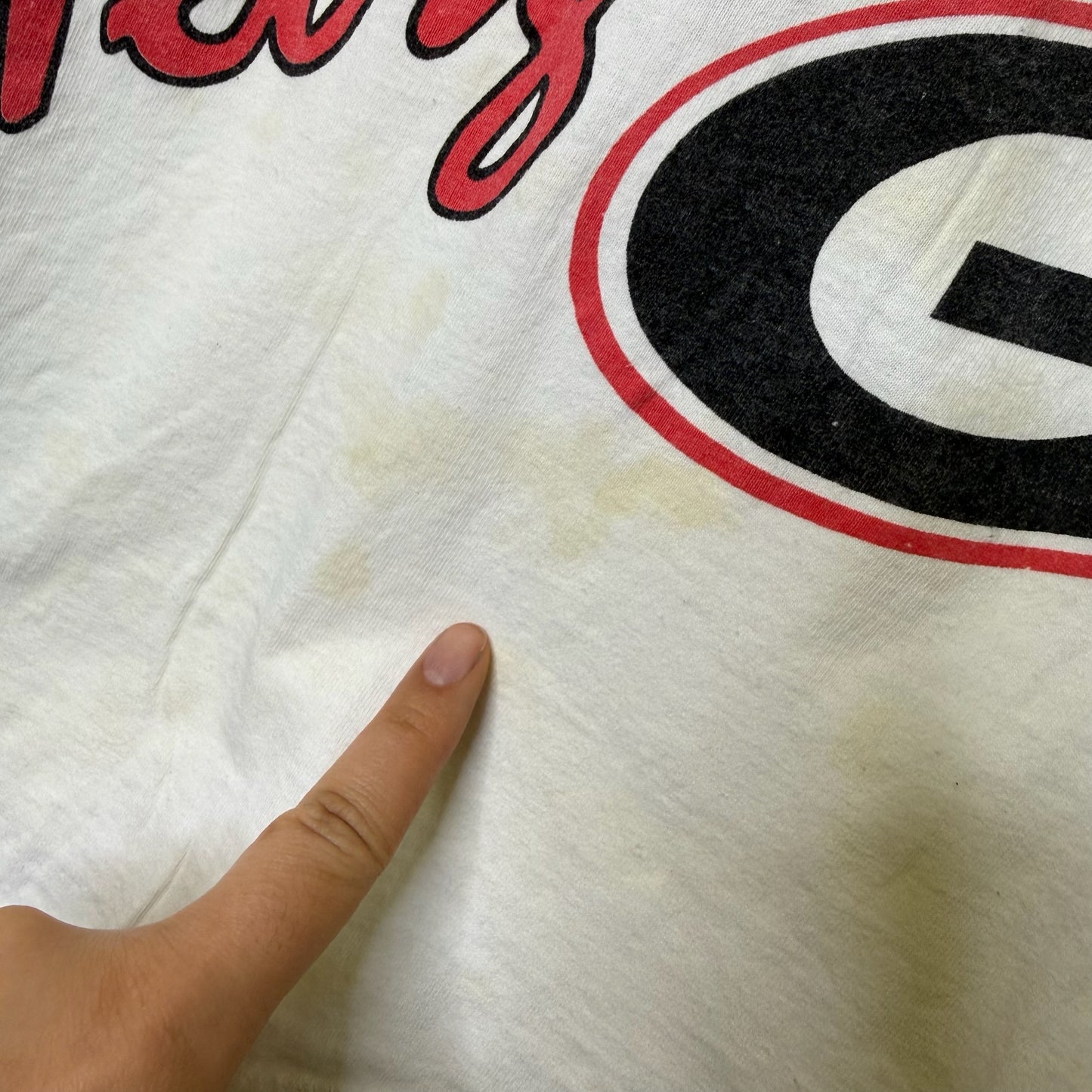 90s Georgia Bulldogs NCAA T-shirt OSFA Sz XL (B2317)