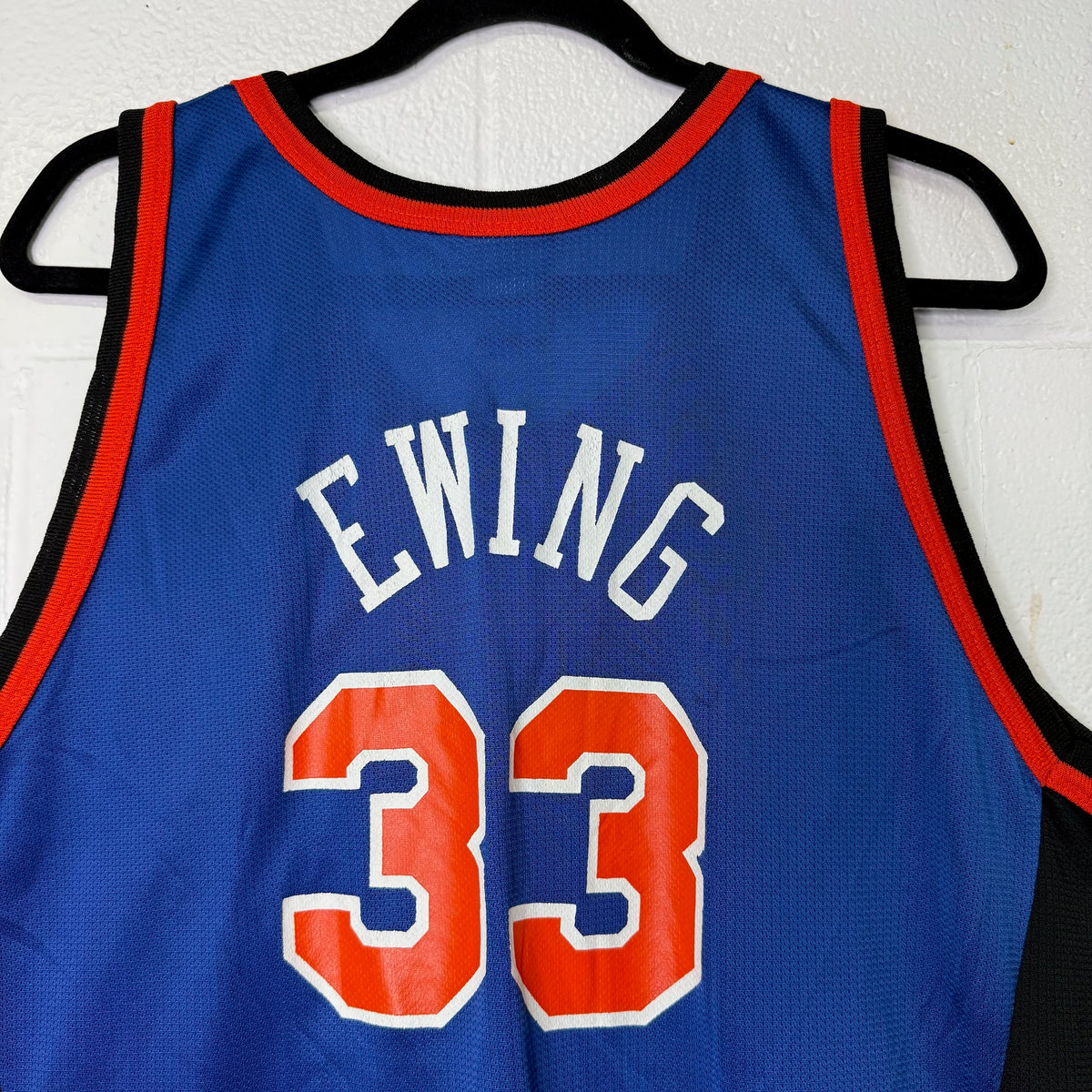 90s New York Knicks Patrick Ewing NBA Champion Jersey Sz 48