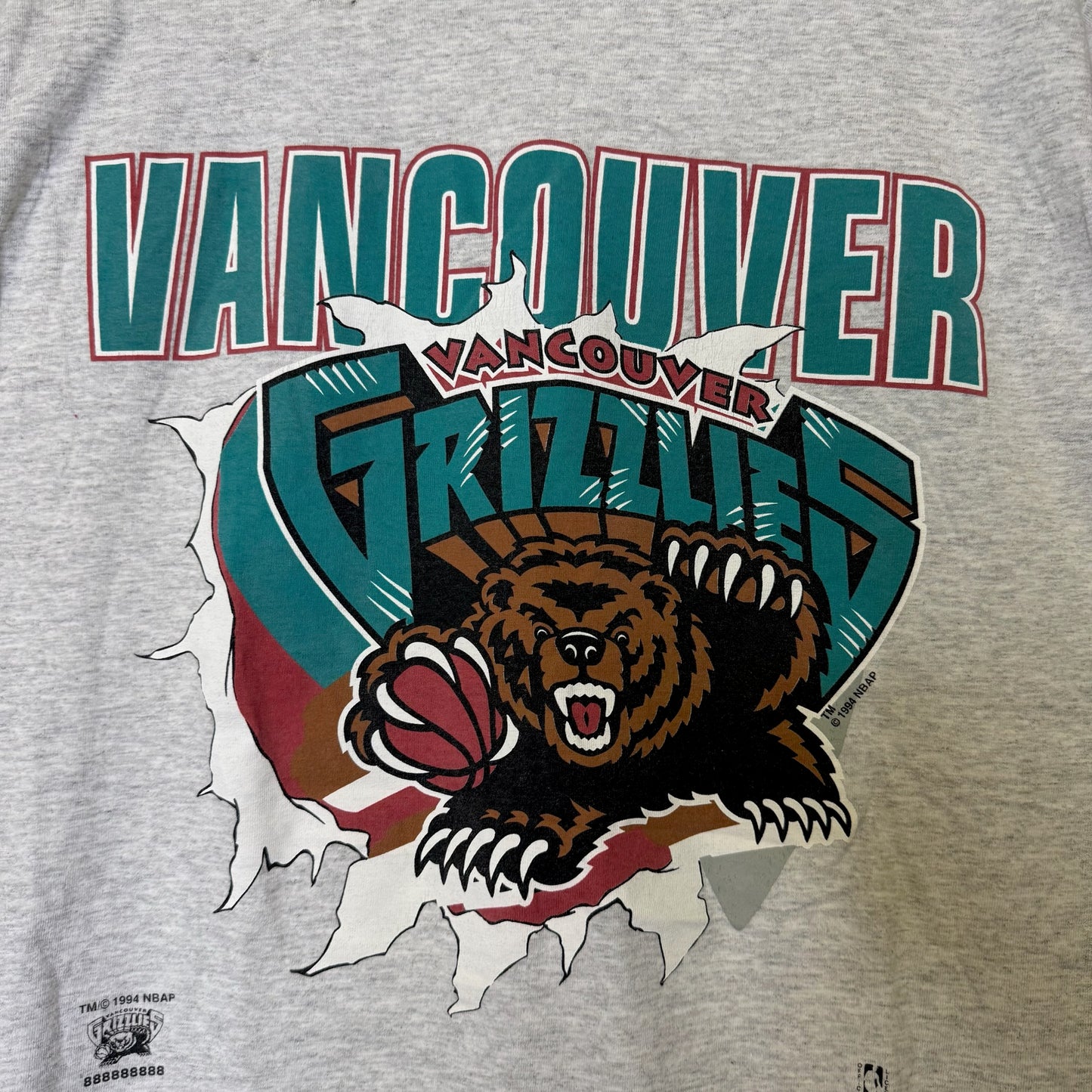 1994 Vancouver Grizzlies NBA Breakthrough T-Shirt Sz L (B2940)