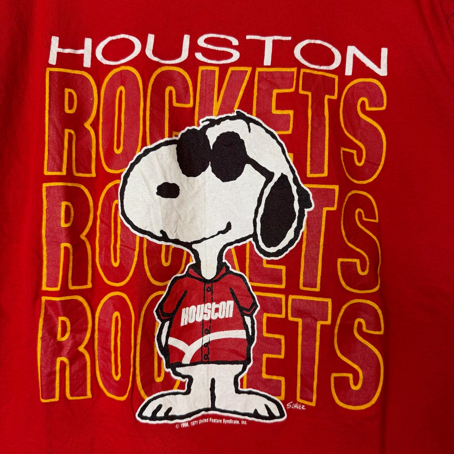 90s Houston Rockets Snoopy Peanuts T-Shirt Sz XL (B2568)