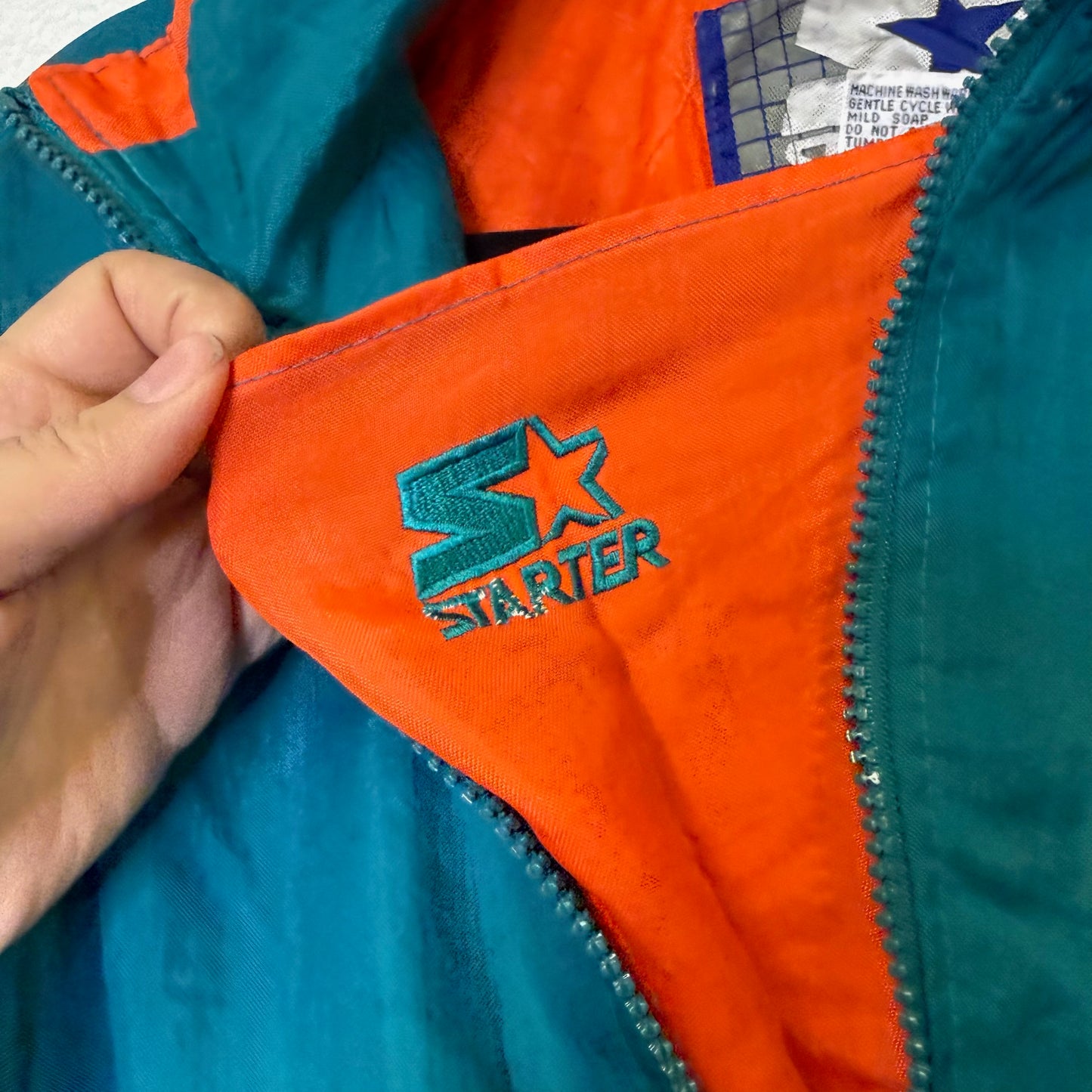 90s Miami Dolphins NFL Starter Jacket Sz L (B2490)