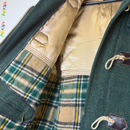 Vtg Duffle Coat by Zero King Jacket Sz M (B1779) Virgin Wool