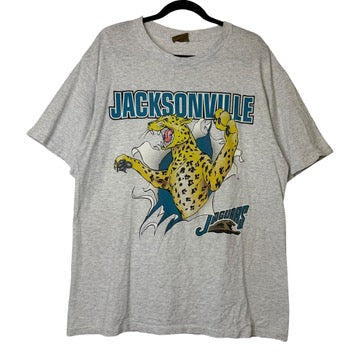 1993 Jacksonville Jaguars Nutmeg Breakthrough T-Shirt Sz L (B2079)