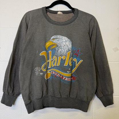 70's Harley Davidson Tried & True Crewneck Sz M (B456)