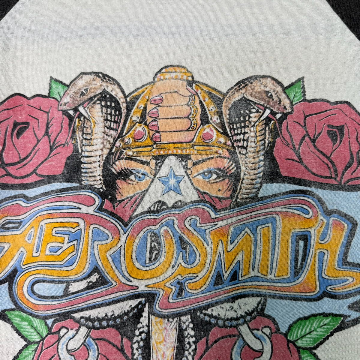 1988 Aerosmith Permanent Vacation Raglan T-shirt