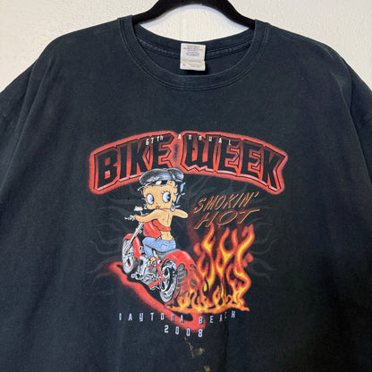 2008 Betty Boop Daytona Beach Bike Week T-Shirt Sz XL (B2143)