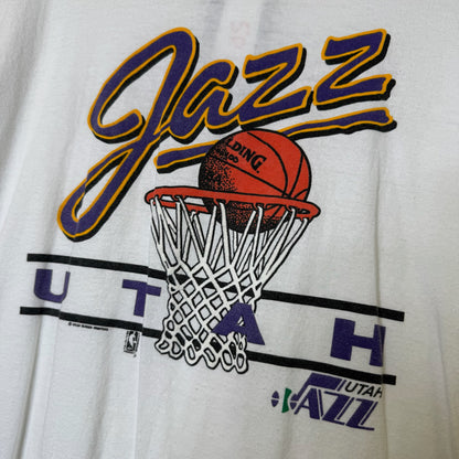 90s Utah Jazz NBA T-Shirt Sz L (B2235)