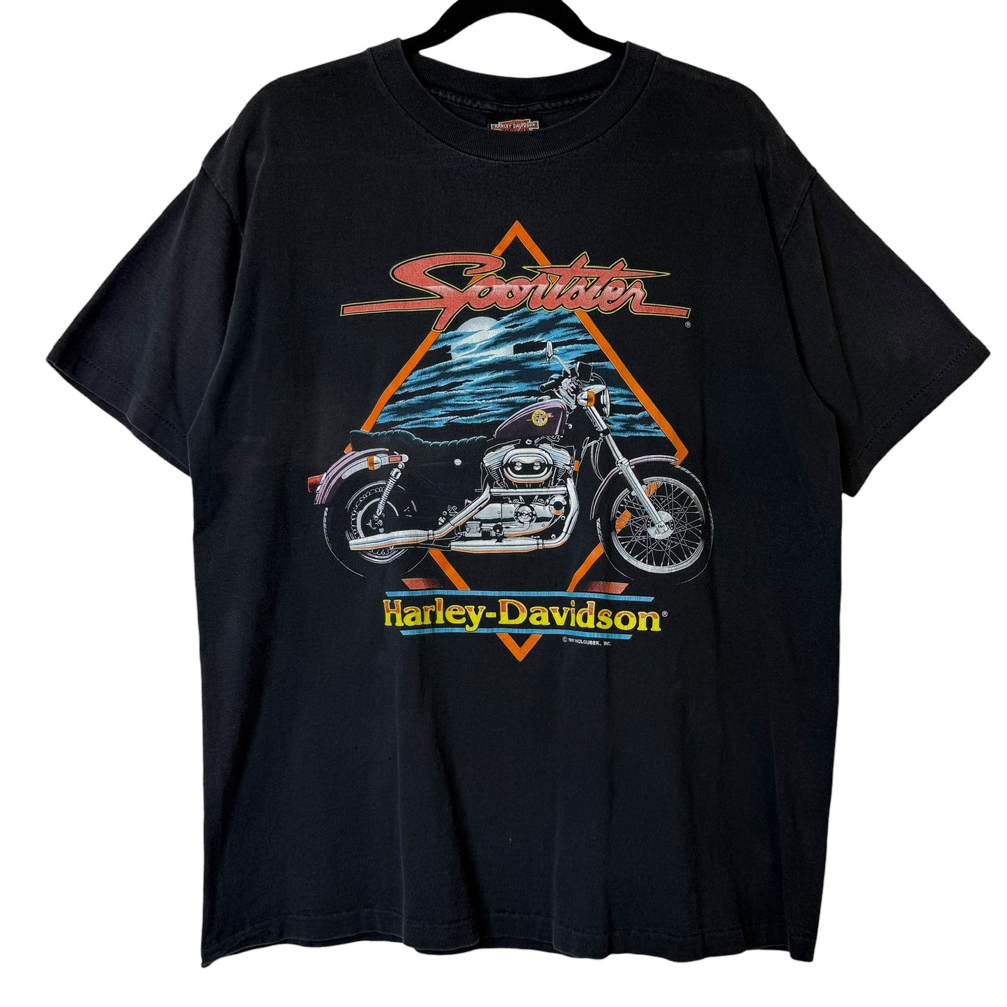 1991 Harley Davidson Billings Montana T-Shirt Sz L (B1410)