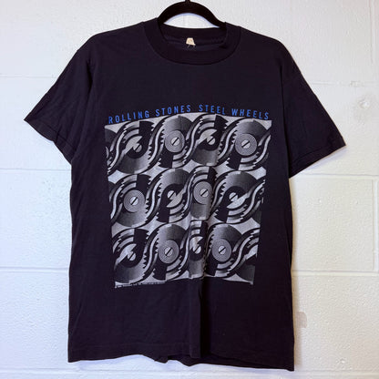 1989 The Rolling Stones Steel Wheels Band T-shirt Sz L