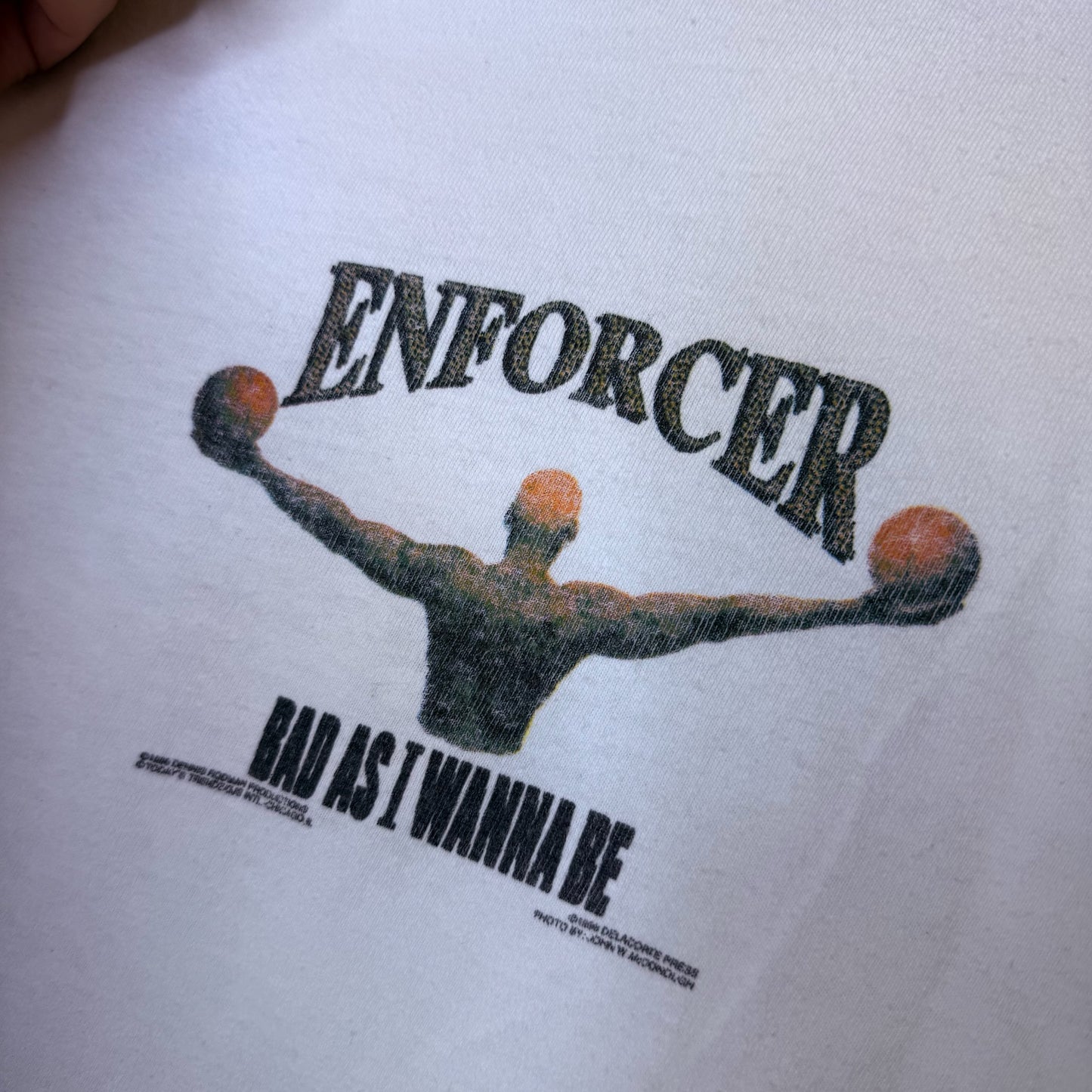 1996 Chicago Bulls Dennis Rodman NBA T-Shirt Sz M (B2350)