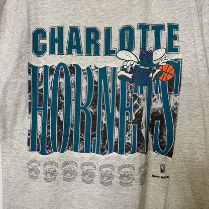 90's Charlotte Hornets NBA T-Shirt Sz L (B578)