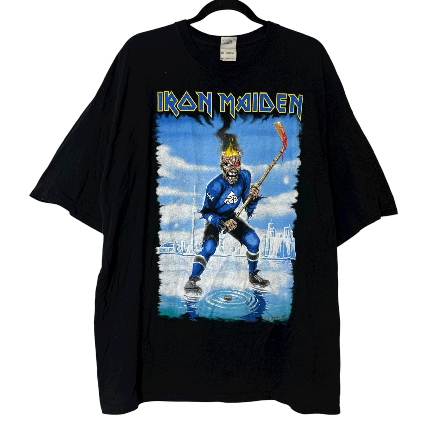 2008 Iron Maiden Hockey Tour T-Shirt Sz 2XL