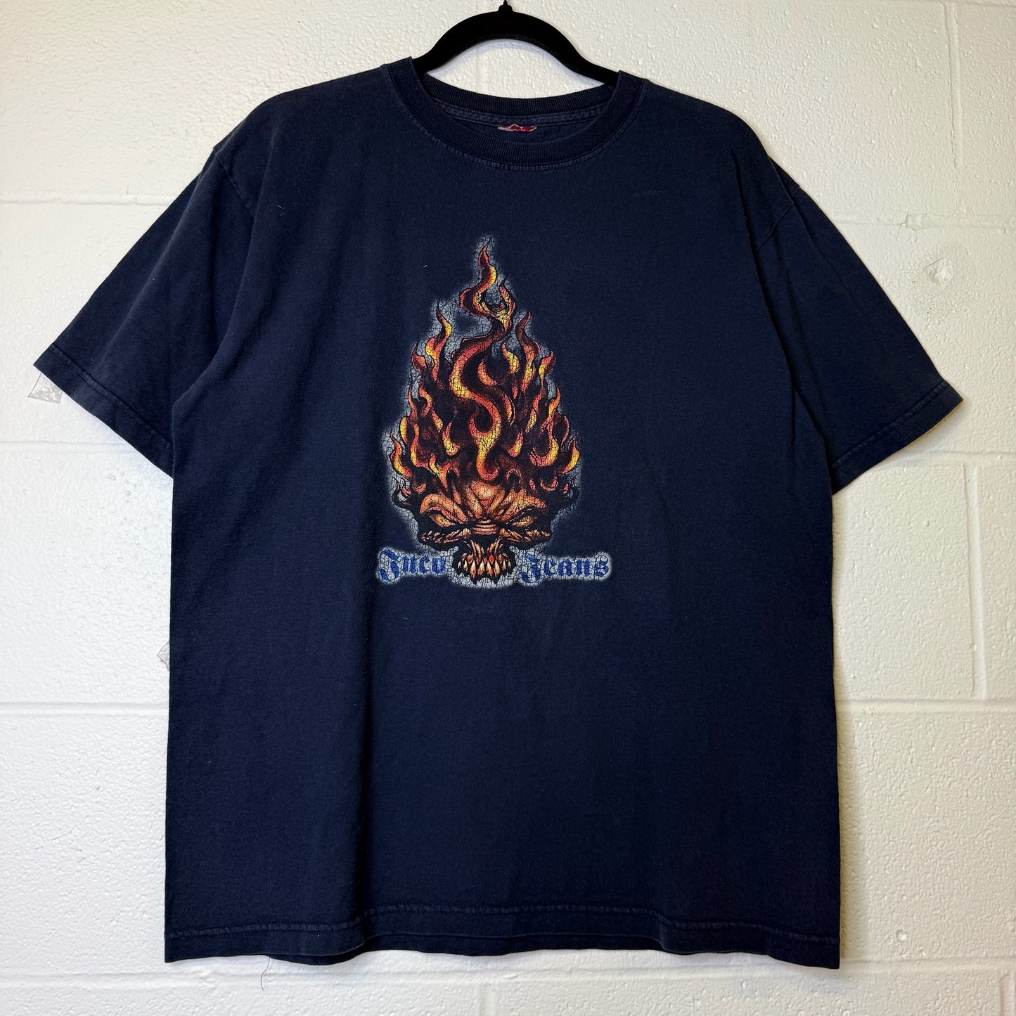 2000s JNCO Flame Head T-Shirt Sz L (B2628)