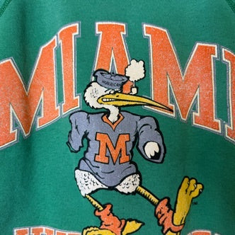 90's Miami Hurricanes NCAA Crewneck Sz M (B2094)