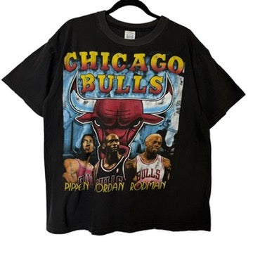90's Chicago Bulls Rap Tee NBA T-shirt Sz XL (B439)