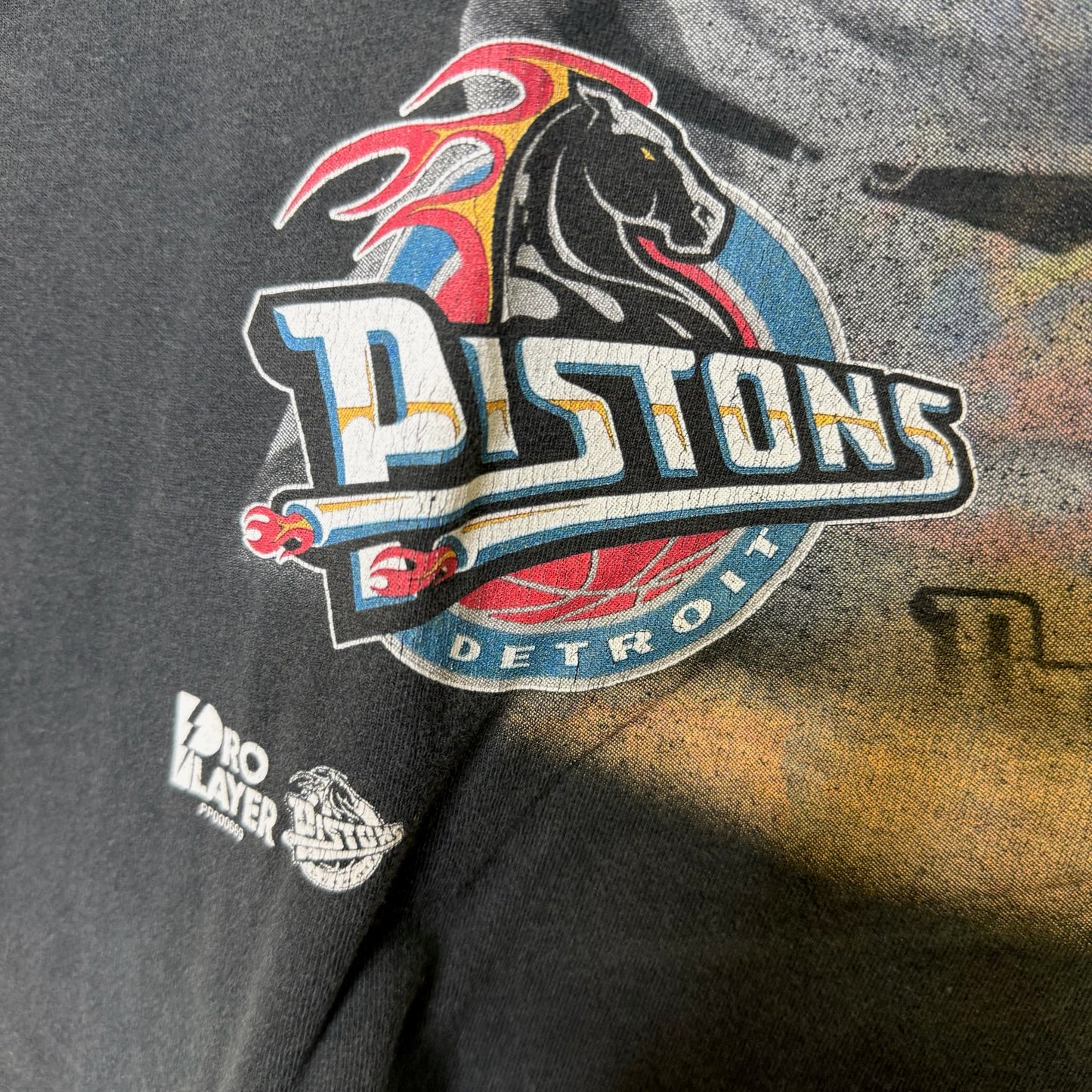 90s Grant Hill Detroit Pistons NBA T-shirt Sz L (B2578)