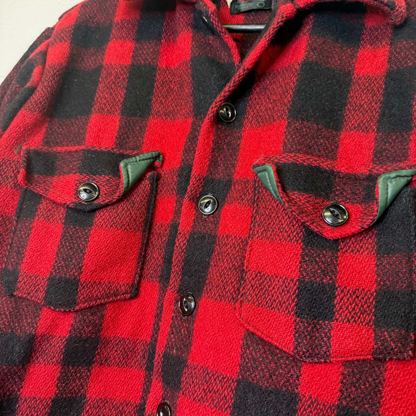 70's Plaid Lumber King Jacket Sz L (B1777)