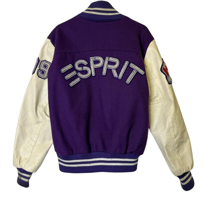 90's Esprit Canada Letterman Leather/wool Jacket Sz L