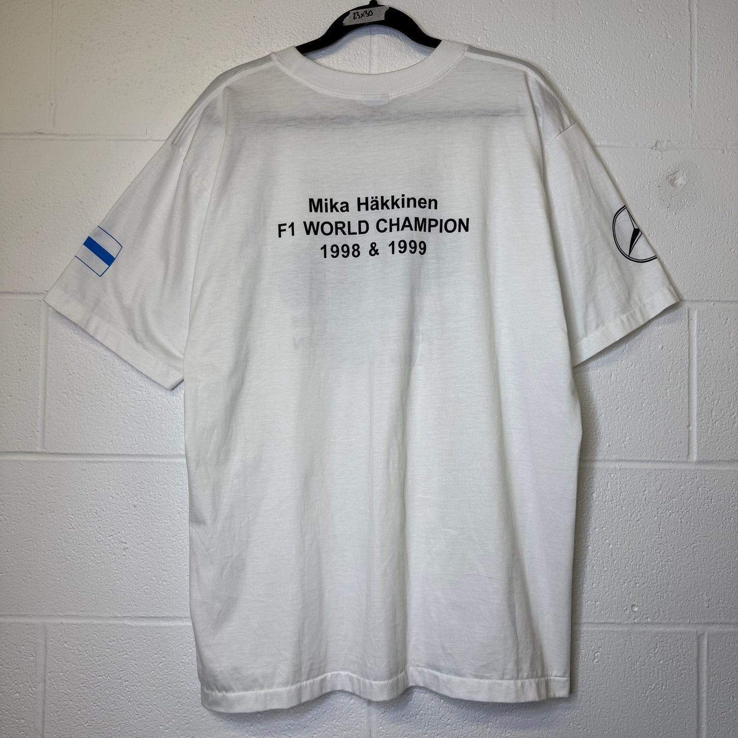 1999 Mercedes Hakkinen World Champion T-shirt Sz XL (B1743)