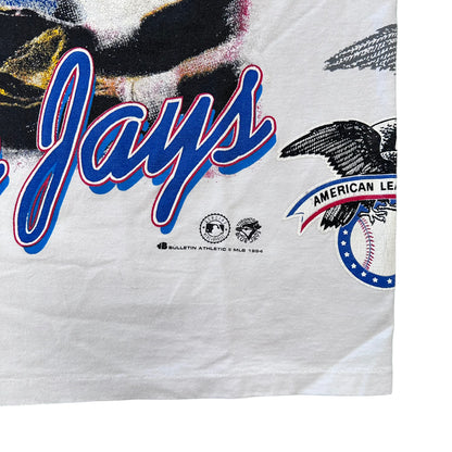 1992 Toronto Blue Jays Bulletin Athletic MLB Baseball AOP T-Shirt Sz XL