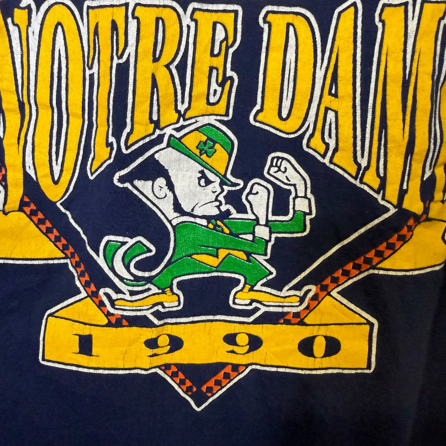1990 Notre Dame Fighting Irish NCAA T-Shirt Sz L (B2152)