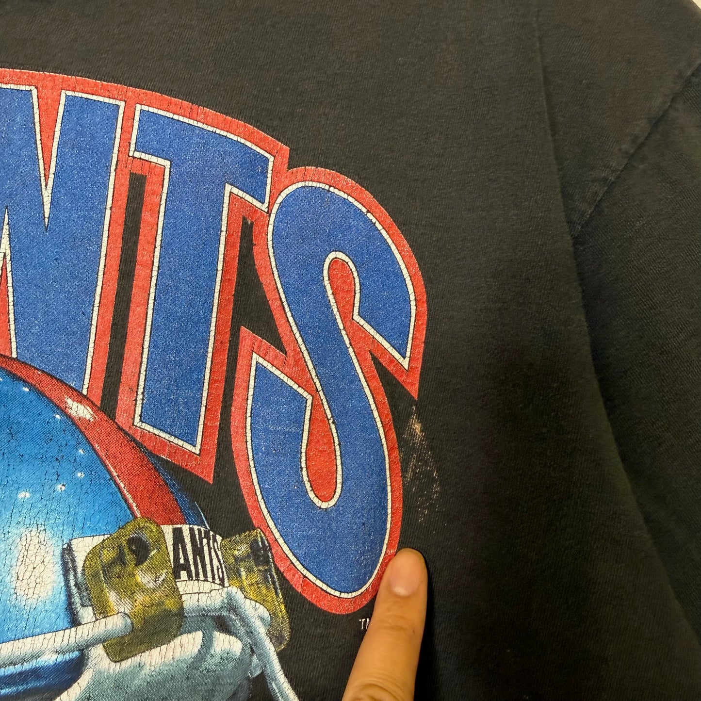 90s New York Giants NFL Salem Helmet T-Shirt Sz L (B2834)