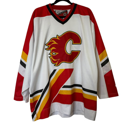 90s Calgary Flames Pedestal Jersy Sz L