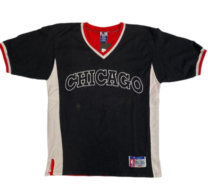 90’s Chicago Bulls Champion Warm Up T-shirt Sz M (1393)