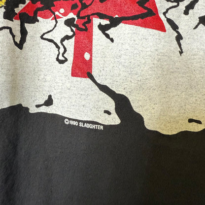 1990 Slaughter Kickin' Ass in Canada Tour T-shirt Sz L (B619)
