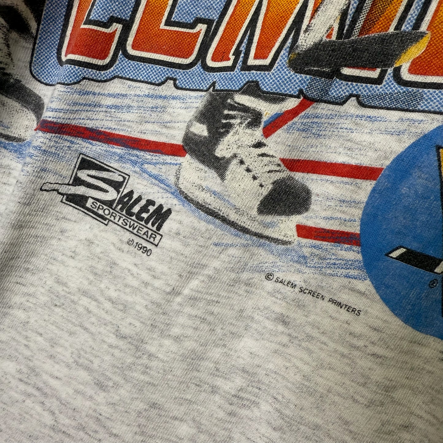 1990 Mario Lemieux Pittsburgh Penguins NFL Salem T-shirt Sz XL (B672)