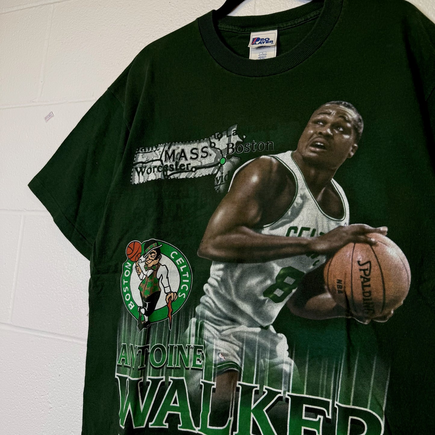 90s Antoine Walker Boston Celtics NBA T-Shirt Sz L (B2580)