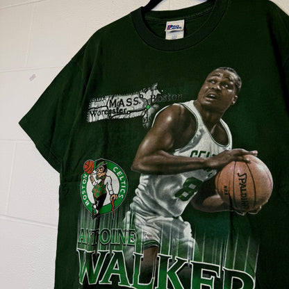 90s Antoine Walker Boston Celtics NBA T-Shirt Sz L (B2580)