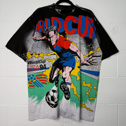 1994 World Cup Soccer AOP T-Shirt Sz XL