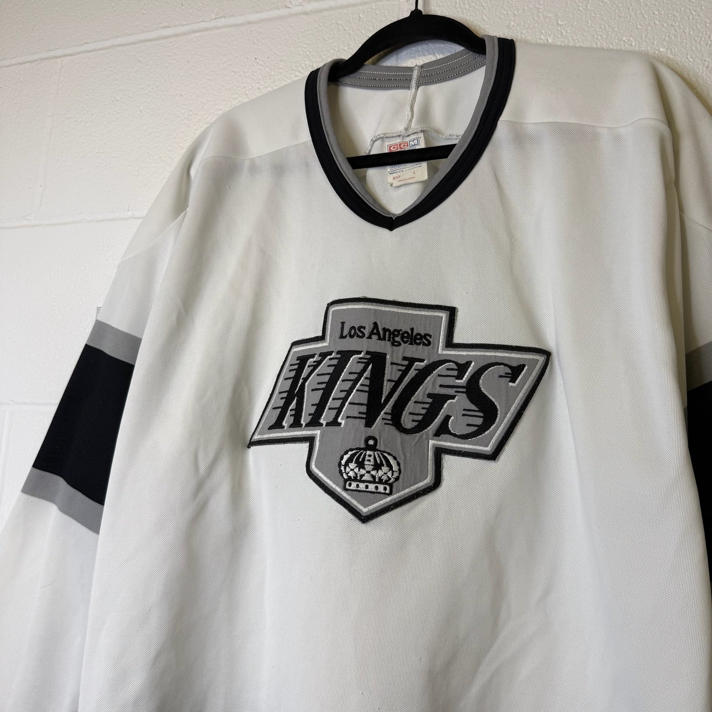 90's Los Angeles LA Kings NHL Hockey Jersey CCM Sz L (B1985)