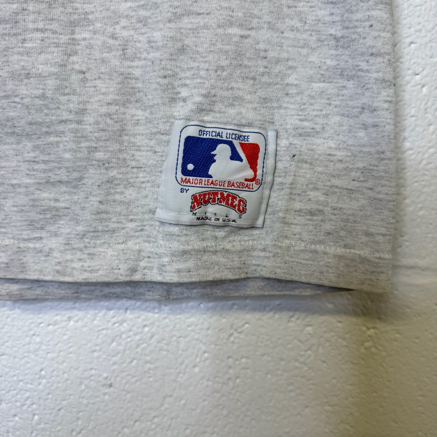 1991 Barry Larkin Cincinatti Reds MLB Nutmeg T-shirt Sz L (B642)