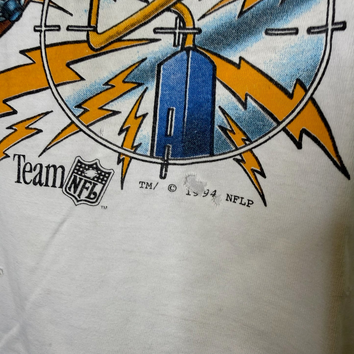 1994 San Francisco Chargers Xplosion NFL T-shirt Sz L (B2309)