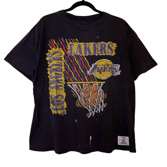 90's LA Lakers Nutmeg NBA T-Shirt Sz XL (B2533)
