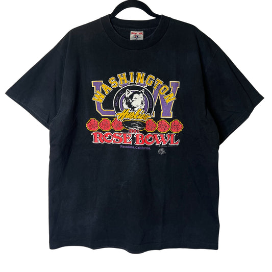 1990 Washington Huskies Rose Bowl NCAA T-shirt Sz L (B2446)