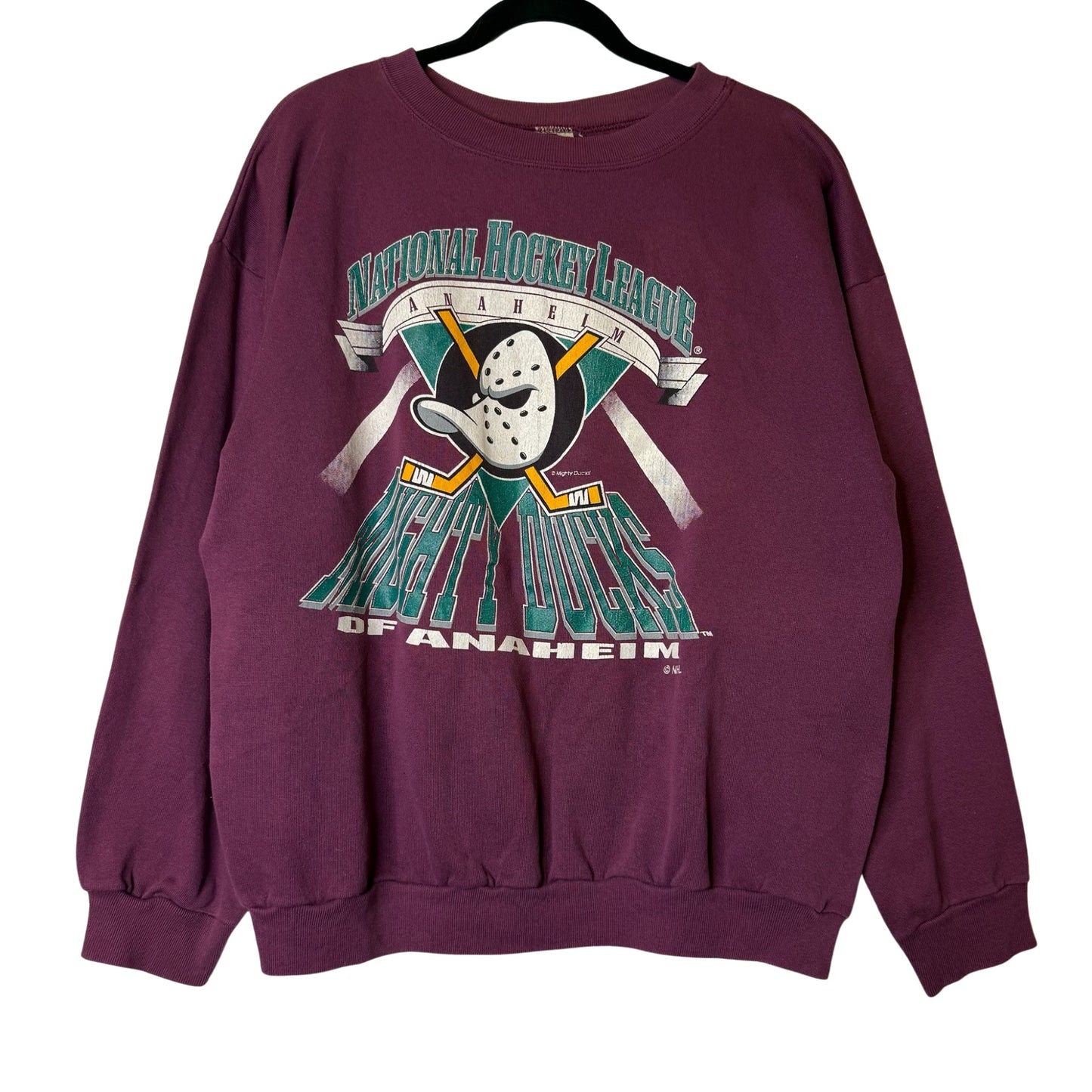 90s Anaheim Mighty Ducks NHL Crewneck (B2418)