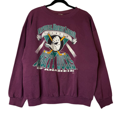 90s Anaheim Mighty Ducks NHL Crewneck (B2418)