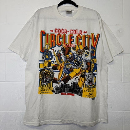 90s Circle City Classic NCAA Jaguars vs Aggies T-Shirt Sz XXL (B2906)