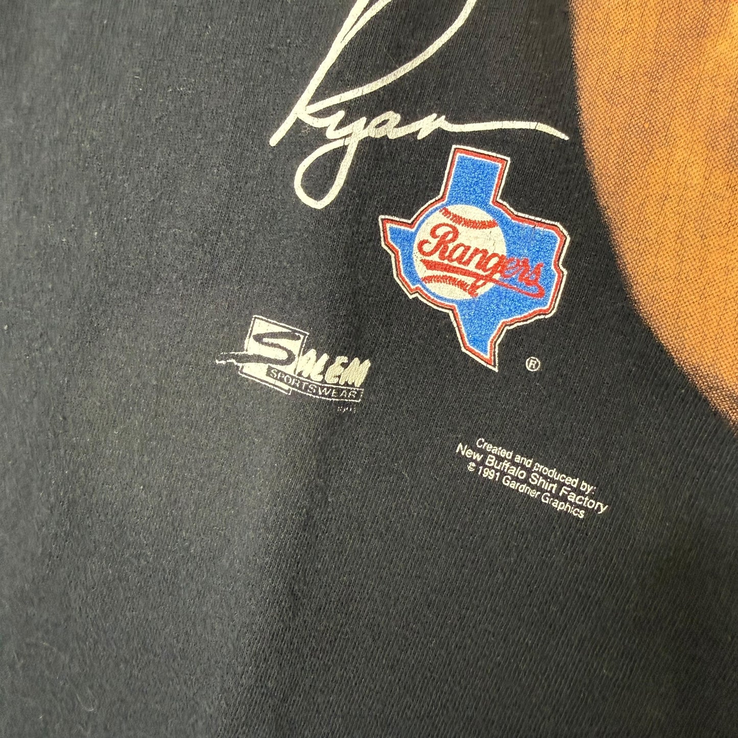 1991 Nolan Ryan Texas Rangers Salem MLB T-shirt (4254)