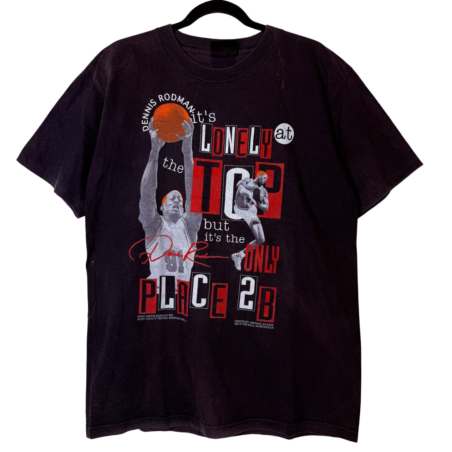 90s Chicago Bulls Dennis Rodman NBA T-shirt (B2349)