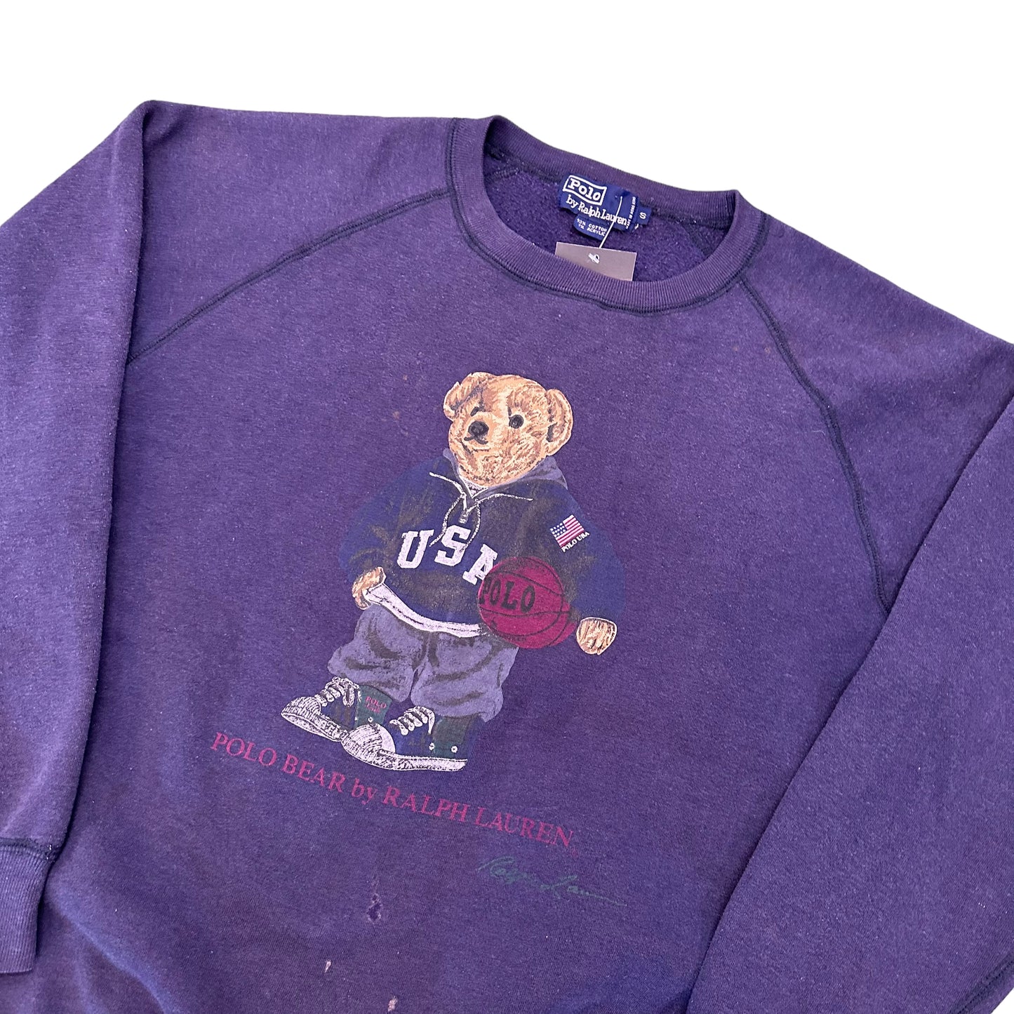 90’s Polo Bear Crewneck Sz S (A2076)